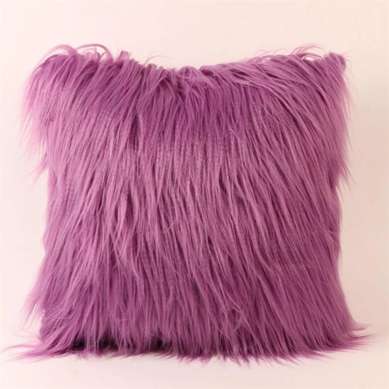 Plush Furry Cushion Cover Throw Pillow Case Home Bed Room Sofa Decor24