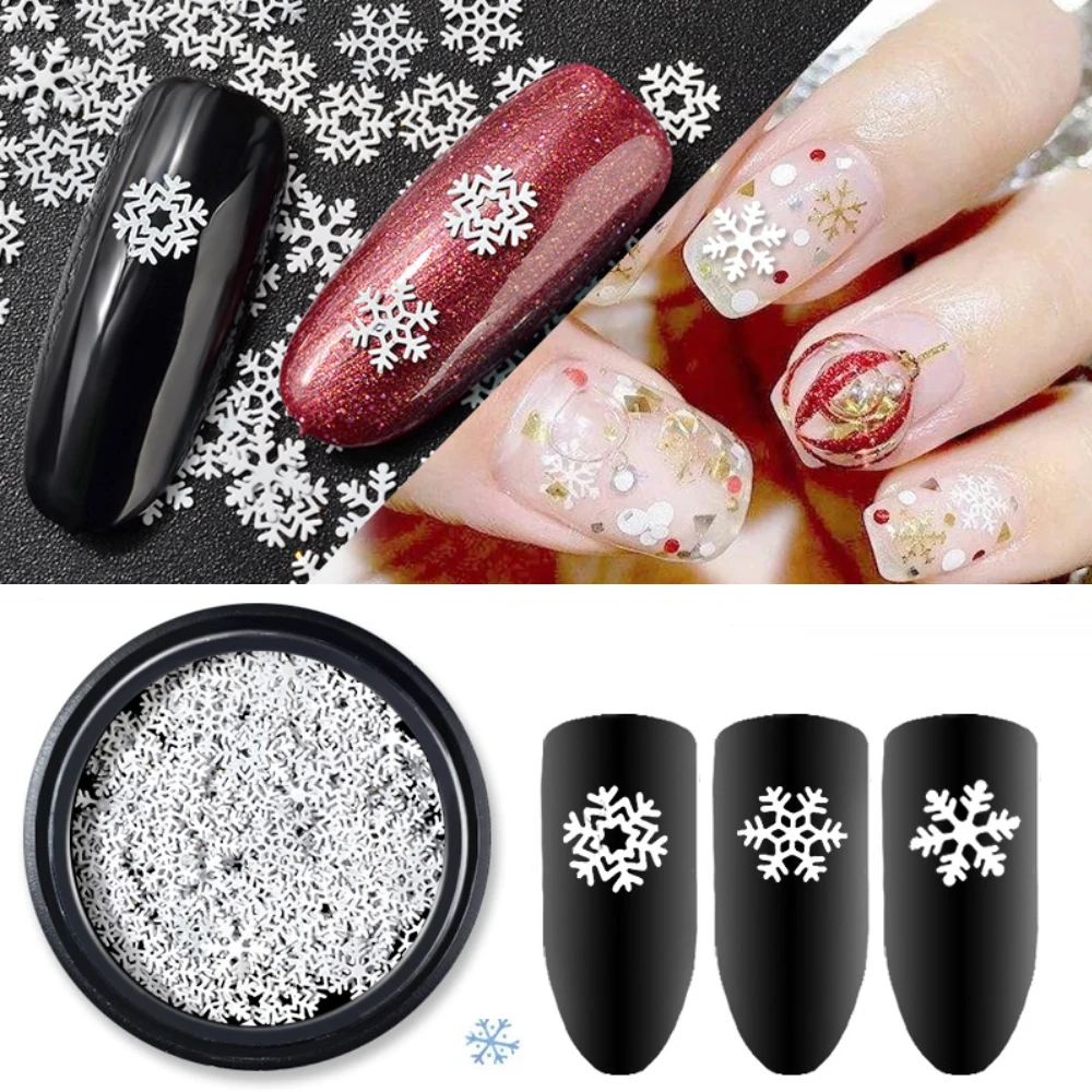 

Christmas Snowflakes Lace Nail Art Stickers Decorations Strips 3D Nail Stickers Decals Self Adhesive DIY Slider Design Manicure