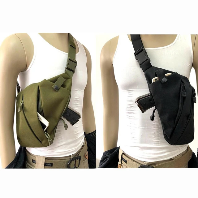 Tactical Right Shoulder Pistol Anti-theft Chest Bag Concealed Carry Gun  Holster