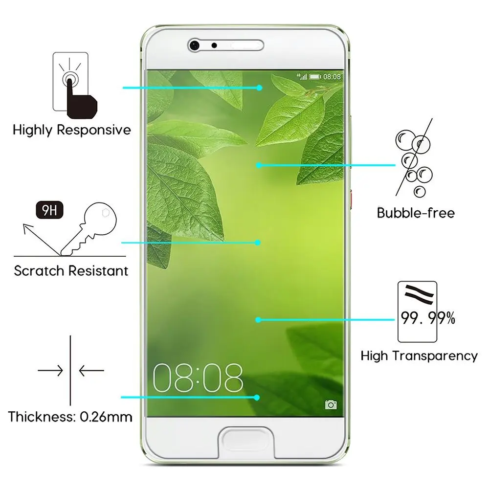 2.5D плоский край экрана Закаленное стекло протектор Защитная пленка для Huawei P10 Lite