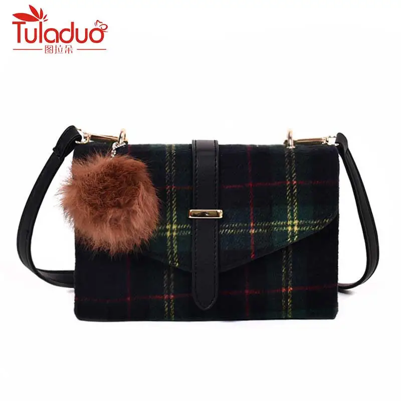 

Soft Wool Bags Women Designer Crossbody Bags High Quality Women Messenger Bags Shoulder Ladies 2018 Female Handbag Wtih Fur Ball