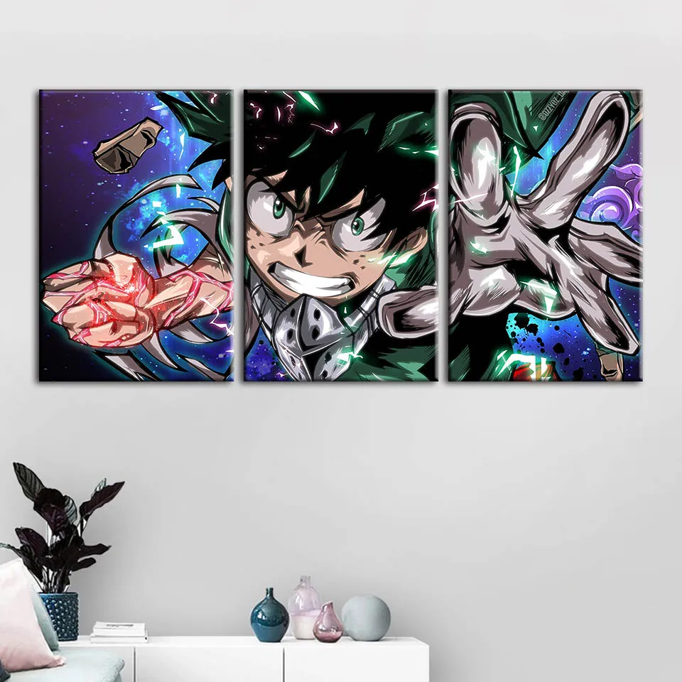 Wall Artwork Modular Paintings My Hero Academia Pictures Japan Anime Hd Prints Poster Canvas Living Room Home Decoration Framed