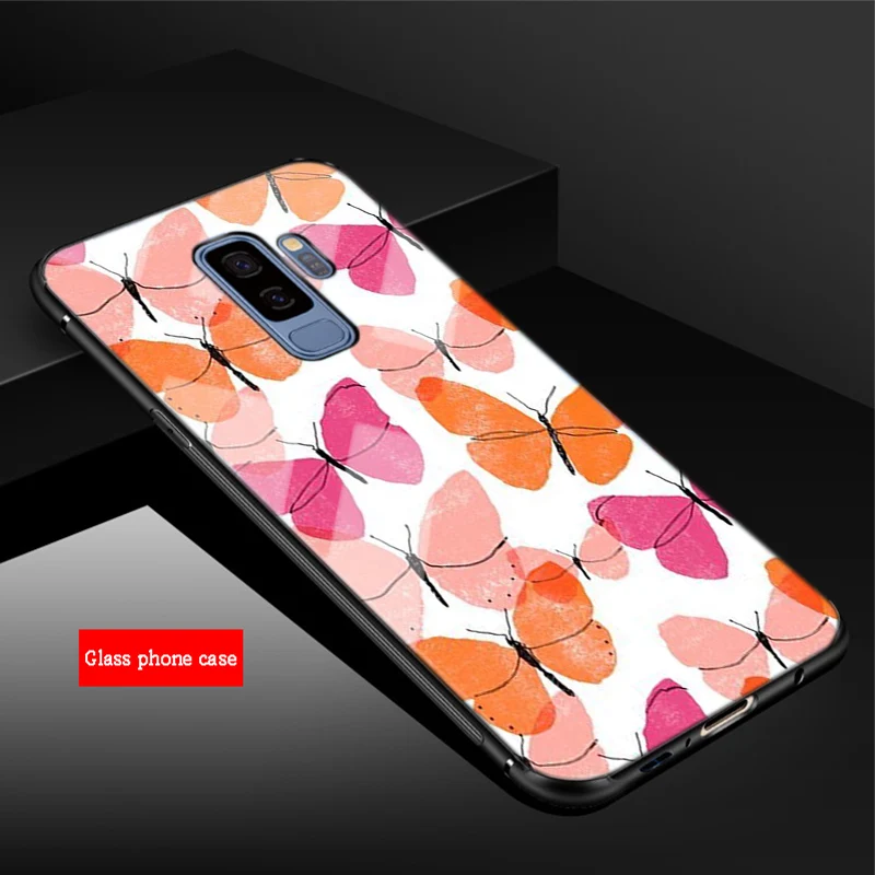 Модный Рисунок «Hello Kitty» закаленное Стекло чехол для телефона для samsung Galaxy A6 A6S A8 A8S J6 J8 S8 S9 S10 PLUS, NOTE 8, 9