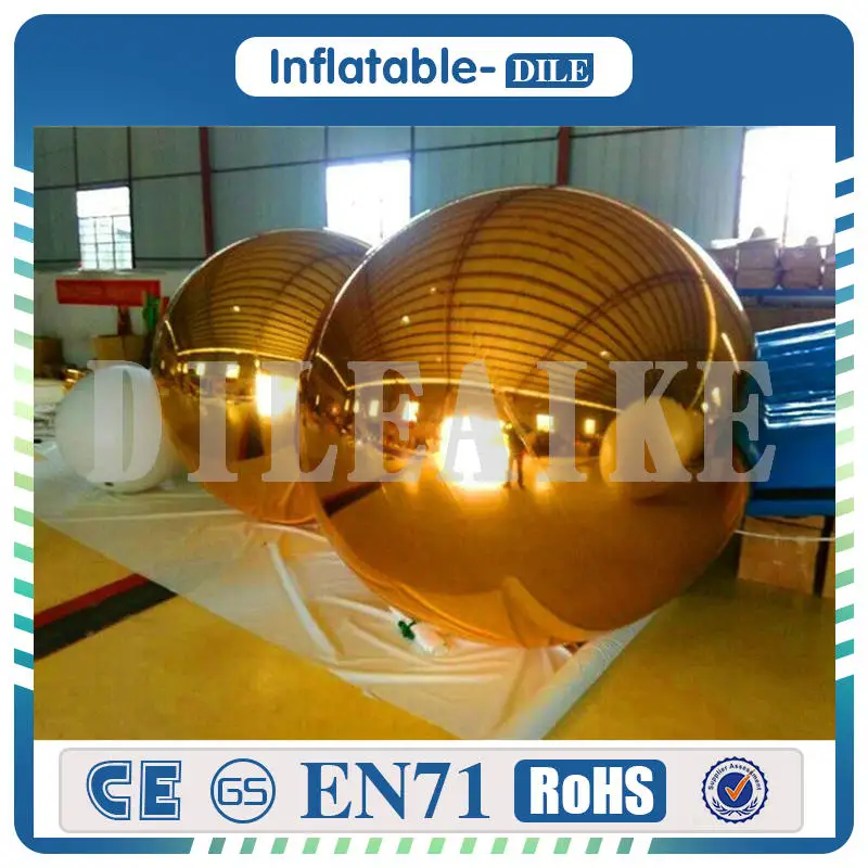 0.8m(gold) Colourful Inflatable Mirror Ball For Fashion Show,Christmas, Halloween, wedding, party, event - Цвет: 0.8m(gold)
