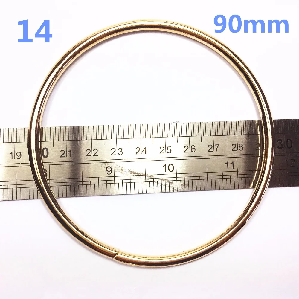 14-  90mm O rose gold Ring Openable Keyring Leather Bag Belt Strap Dog Chain Buckle Snap Clasp Clip Trigger Accessories DIY (2)