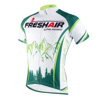 

ILPALADINO 2018 New Men's Summer Green Castle Hill Short Sleeve Polyester Bicycle jersey Bicycle Clothing