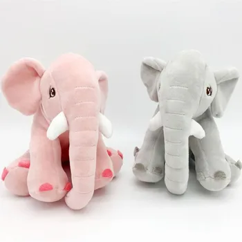 

Elephant doll plush toy feather cotton filled baby puff pillow baby room ornament pillow