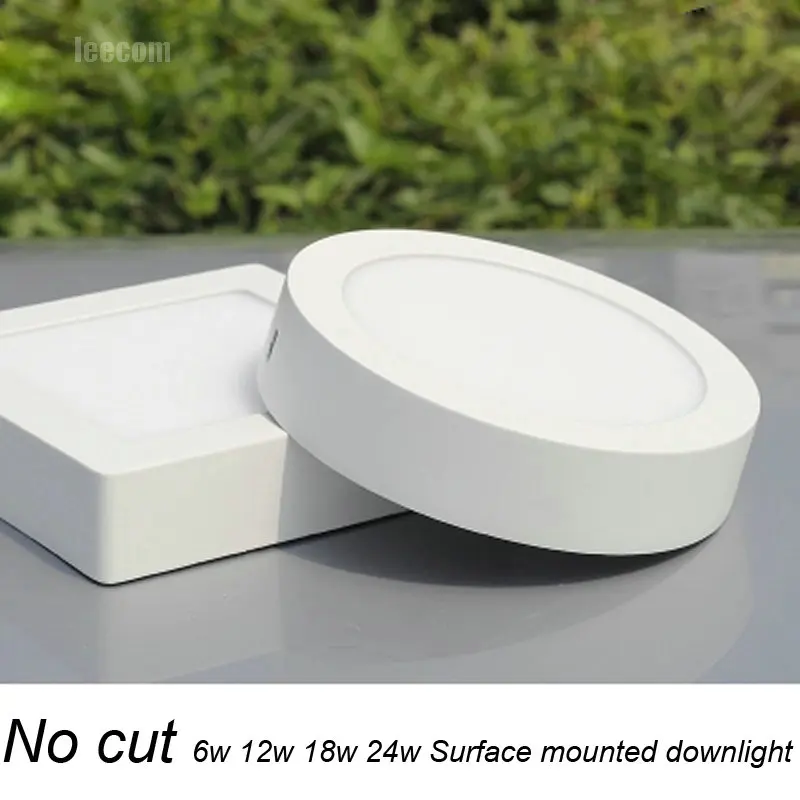 LED-Surface-Downlight-Panel-6W-12W-18W-24W-Round-Square-LED-Ceiling-Recessed-Light-Black-Heat