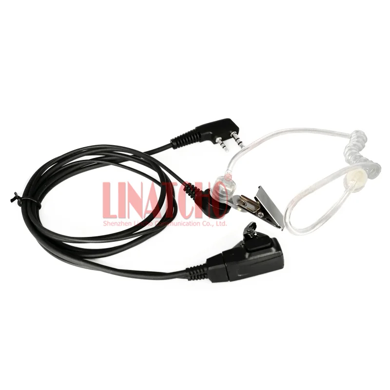 

2 PIN TYT BAOFENG Two way radio Walkie talkie Press To Talk transparent air tube earphone handsfree