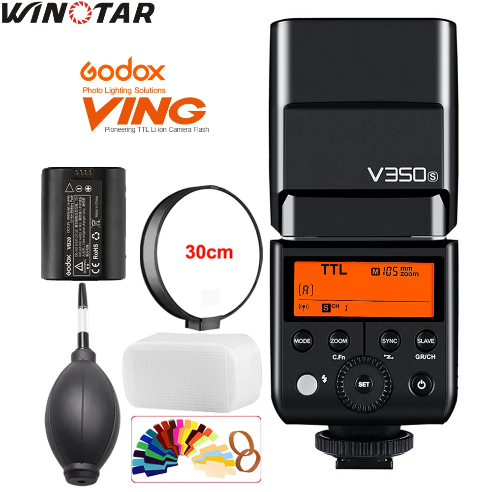 

In Stock Godox V350S TTL HSS 1/8000s Speedlite Flash with Built-in 2000mAh Li-ion Battery for Sony A77, A77II, A7RII,A99,A7RIII