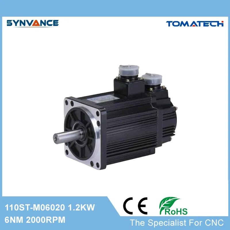 

110mm flange 1.2kW 2000rpm 6nm 110ST-M06020 compatiable most servo driver AC servo motor