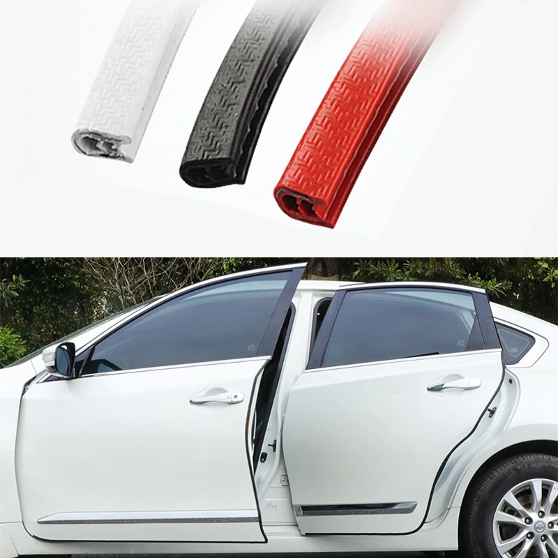 

5M Universal Car Anti Collision Door Edge Scratch Protector Strip Sealing Guard Trim Automobile Door Stickers Decoration