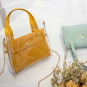 

Small leather handbags for Women 2019 transperent PVC hand bags Female mini shoulder Bag Black crossbody messenger Phone Pouch