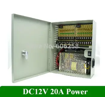 

12V 20A 240W /18CH Surveillance Cameras Distribution Power Supply Box Power Transformer