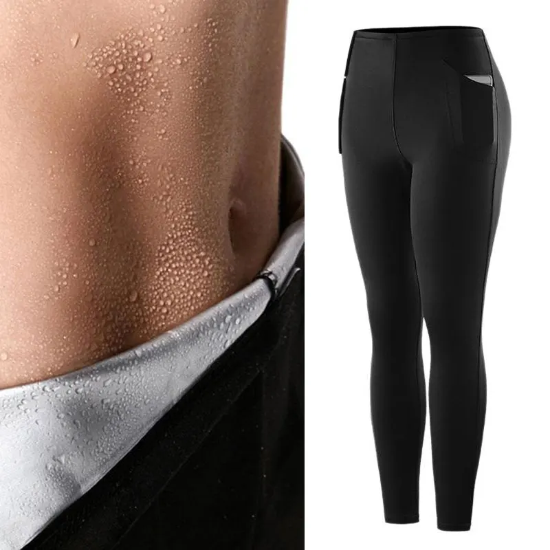 

Hot Sale Women High Waist Pants Body Shaper Sweat Stretch Fitness Breathable Slim Running Female Weight Lose Fat Sports Leggings