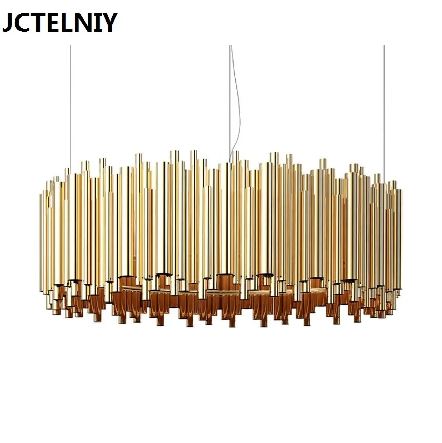 

2017 new led luxury hotels sitting room light villa clubhouse double entry building pendant lamp Can be customized