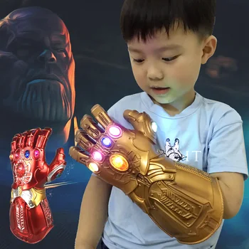 

Halloween Cosplay Props Avengers 4 Endgame Thanos Cosplay Glove Adult Kids PVC Thanos LED Infinity Gauntlet Gloves Toys Gift 35