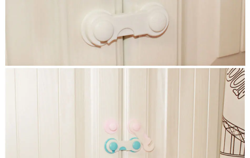 1pc Plastic Cabinet Lock Child Safety Baby Protection From Children Safe Locks for Refrigerators Baby Security Drawer Latches