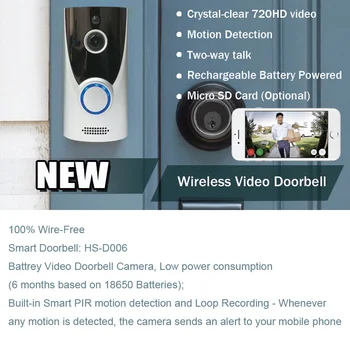 

Higestone Smart IP Intercom WIFI Video Phone DoorBell WIFI Doorbell Camera For Apartments IR Alarm Wireless Security Mobile APP