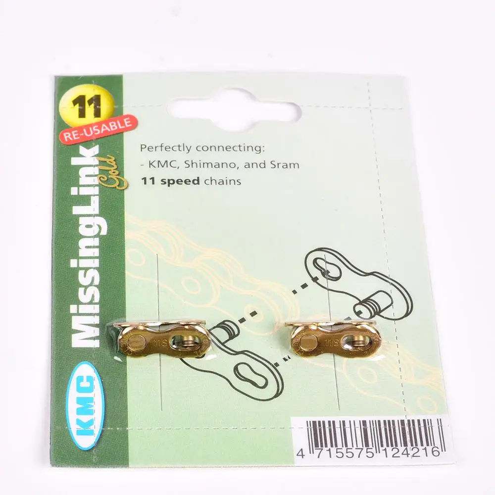 Cheap KMC Chain magic buckle 11 speed silver gold KMC Missing Link Bicycle Chain Link 6/7/8s 9s 10s 11s 12S bicycle quick magic button 44