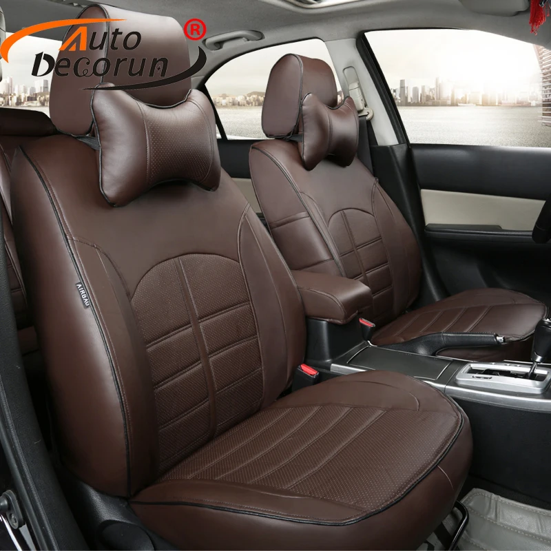 AutoDecorun PU leather car seat covers sets for Mazda 3 accessories Custom fit seat cover