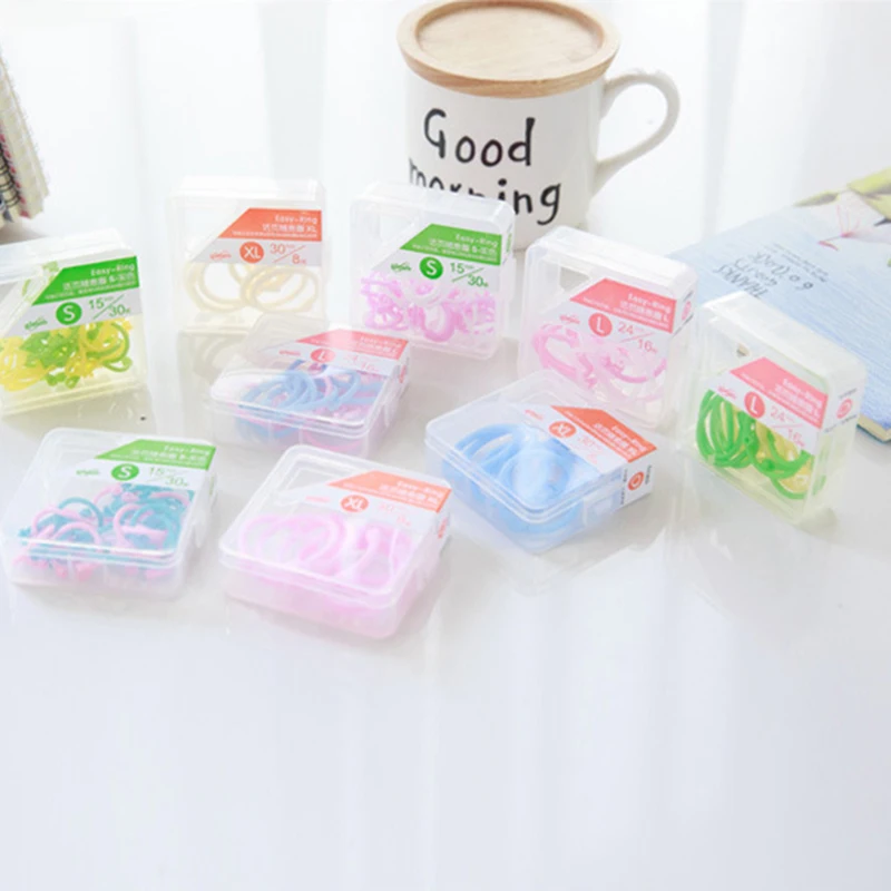 Colorful Plastic Circle Ring Clips DIY Albums Loose Leaf Book Binder Hoops Notebook Circle Ring Key Rings Office School Supplies