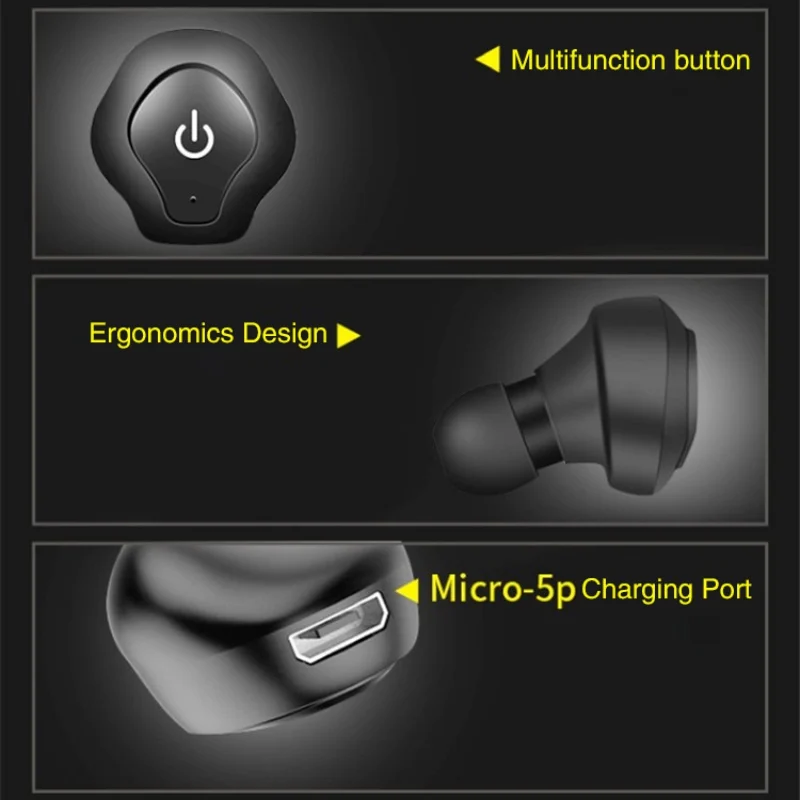 EDAL TW 13 Mini Twins Wireless In Ear Headphone Stereo Bluetooth Earphones Earbuds Headsets