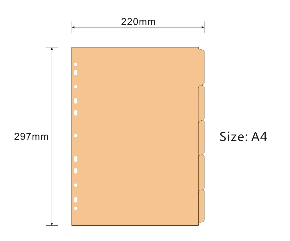 Связующий индекс разделители внутренняя страница вкладыш блокнот Органайзер индекс бумаги Разделитель страниц 5 листов соответствие Filofax