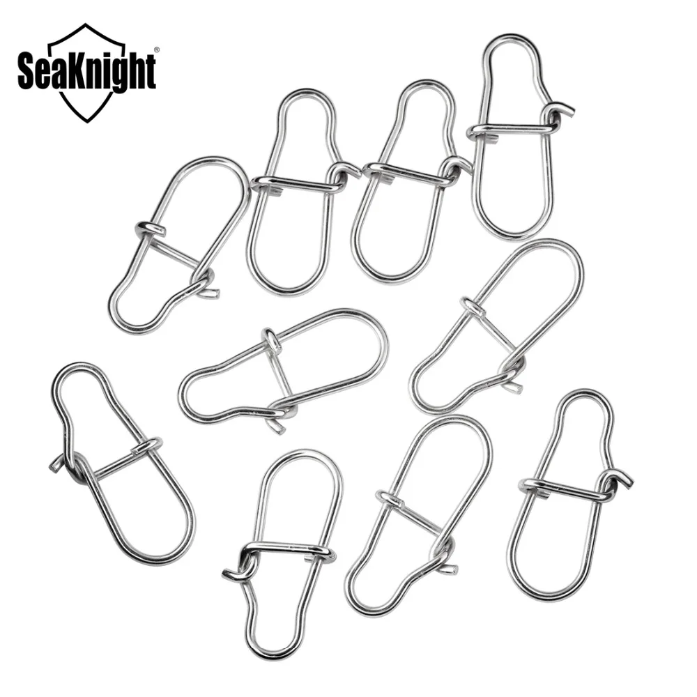 50PC Fishing Accessories SeaKnight Stainless Steel Fishing Connector 0# 1# 2# Strong Drag 27 38 45KG 13 15 17mm Tool Snap