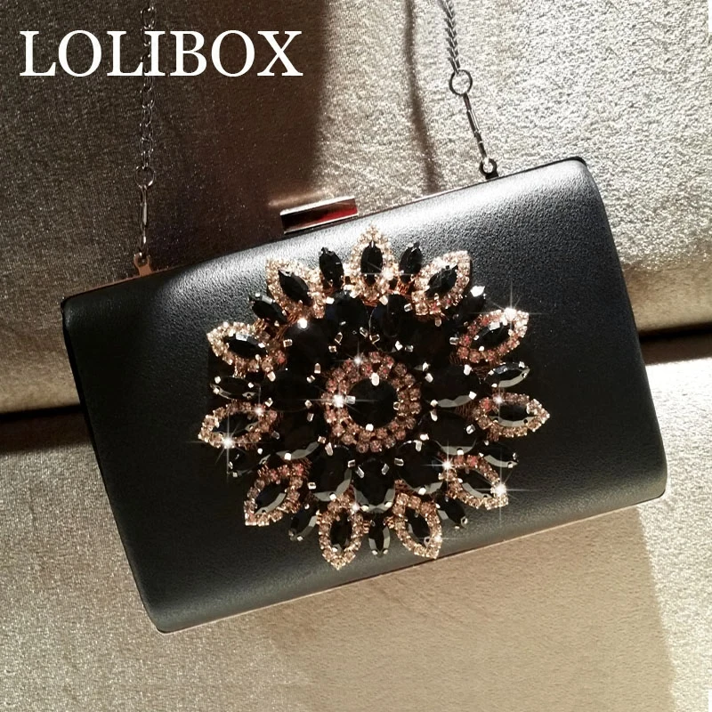 LOLIBOX Clutches Women Party Day Clutches Purses Rhinestone Acrylic Clutch Evening Bag Hardcore Women Messenger Bags Black LOLIBOX Clutches Women Party Day Clutches Purses Rhinestone Acrylic Clutch Evening Bag Hardcore Women Messenger Bags Black