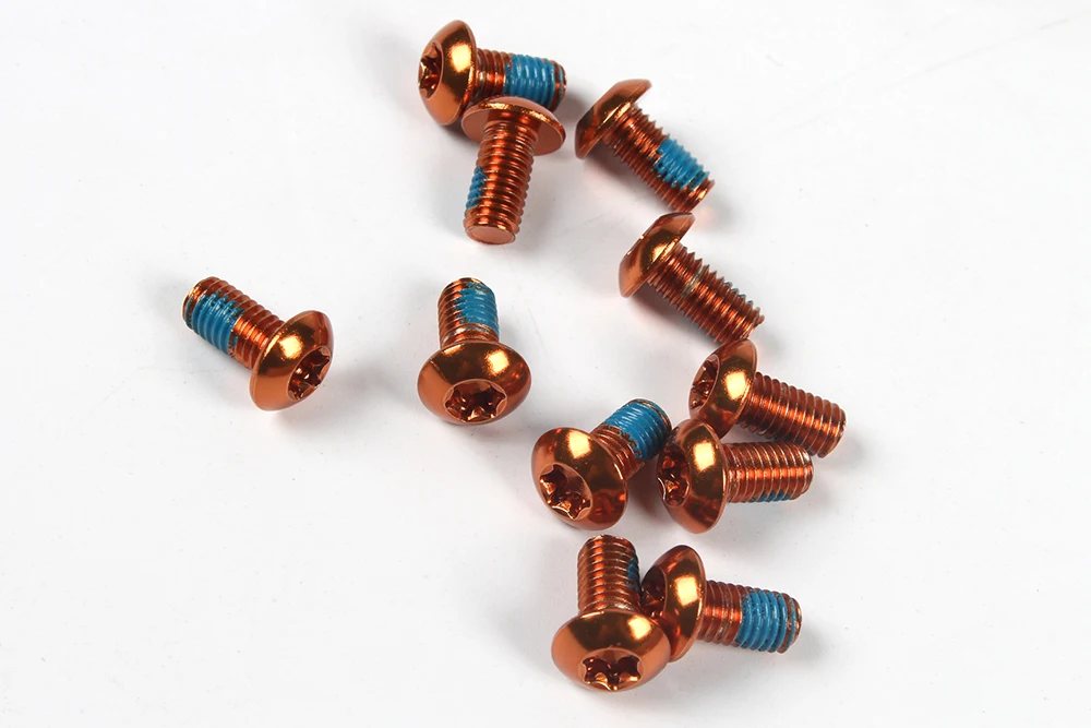 7 Colros 12 шт. M5x10mm велосипедный дисковый тормоз ротор велосипедные Болты части шестигранный горный велосипед сверхлегкие механические тормозные винты для ротора