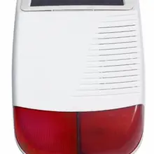 GSM wifi PSTN 433 МГц наружная беспроводная Стробоскопическая сирена на солнечных батареях с красной вспышкой 110 дБ для домашней системы охранной сигнализации