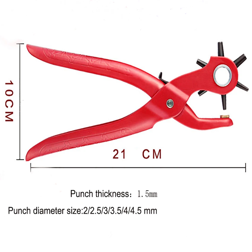 6 Hole Size Sewing Leather Belt Punches Pliers Hook Clamp 2/2.5/3/3.5/4/4.5MM Punch For Punching Forceps | Дом и сад