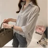 Nouveau 2022 printemps été décontracté rayé femmes Blouses chemises Sexy mode ample doux chemise femme hauts vêtements Blusas 0643 40 ► Photo 3/6