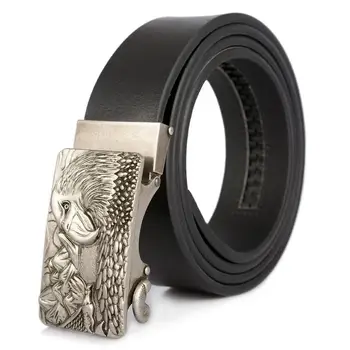 

Automatic Buckle Genuine Leather Punk Style Silver Eagle Belt Cool Jeans Waistband Quality Assurance ZLB322