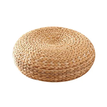 

Weaved Cattail Meditation Pad Thickening Seat Futon Cushion Tatami Japanese Yoga Circle Mat Cushion for Tea House Hogard