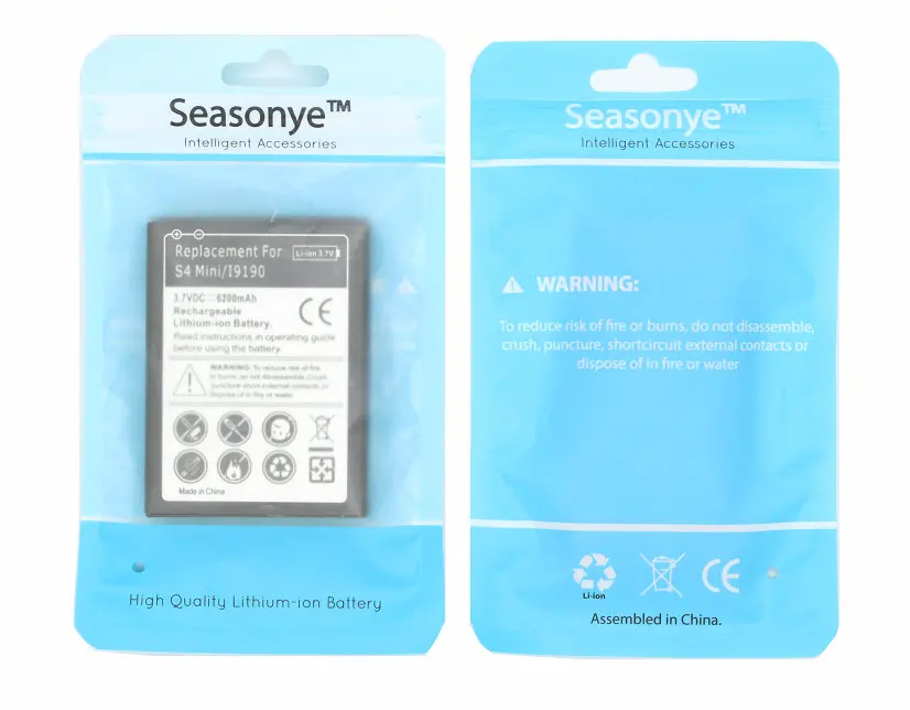 Seasonye B500BE/B500AE 6200mAh Телефон расширенная замена батареи + чехол для Samsung Galaxy S4 Mini S4mini