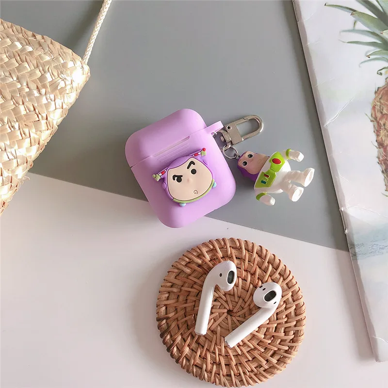 Cartoon Toy Story Woody Buzz Lightyear Case For airpods Apple Wireless bluetooth headset Cover New air pod 2 acessorios