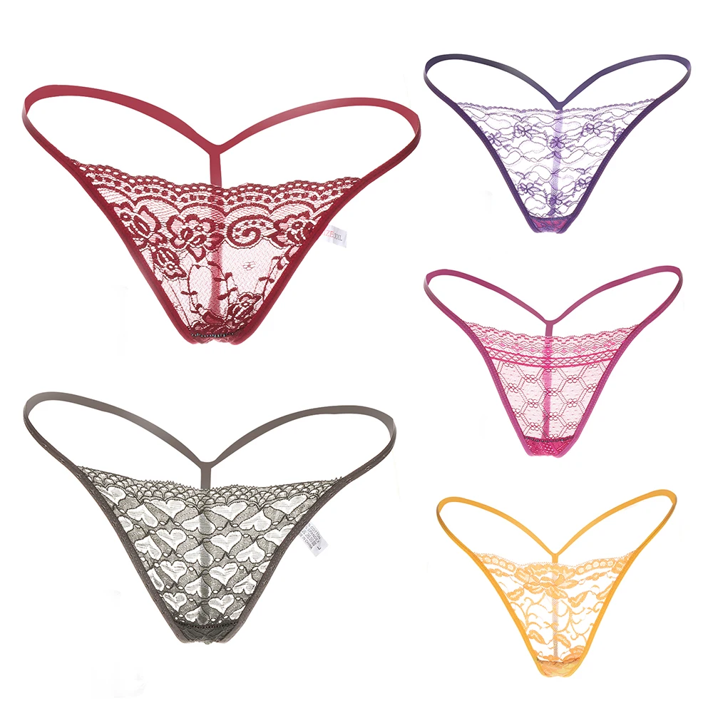 

2018 10Pcs Random Sexy Wholesale Women's Mini Briefs Thong Seamless Underwear G-string T-back Lot Bulk Valentine's Day present