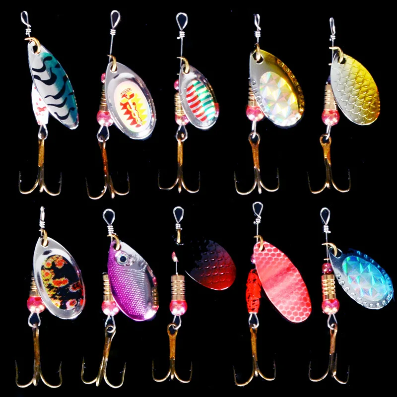 

Spiner Metal Lures 5pcs Fishing Lures Hard Bait Fresh Water Bass Walleye Crappie Minnow Fishing Tackle