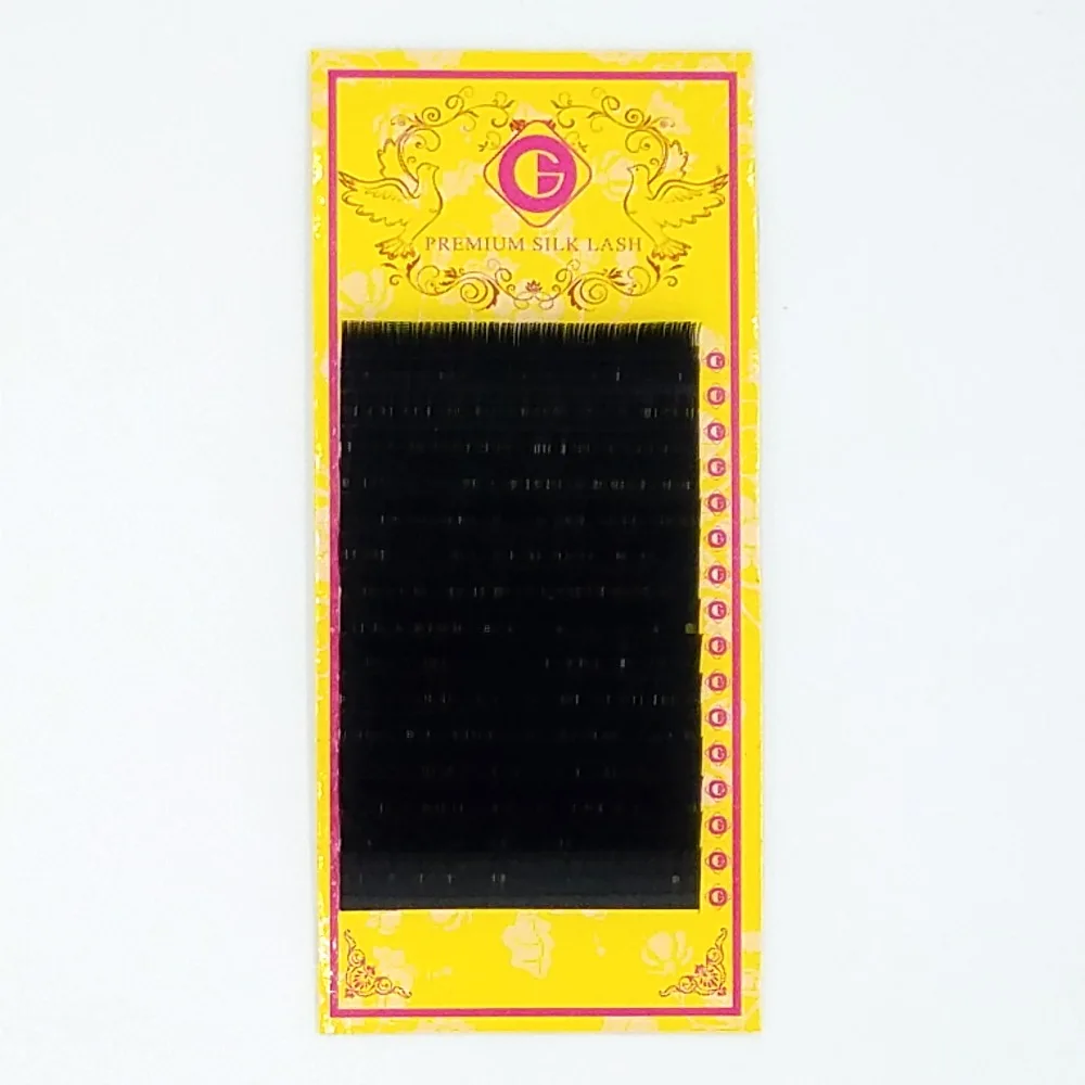 

5pcs hot GLLEN Natural16rows/case,8~12mm mix, high quality synthetic mink,natural mink,individual thickness eyelash extension
