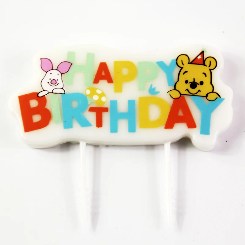 Винни Пух мультфильм свечи дети украшение для торта «С Днем Рождения» свечи для кекса вечерние украшения