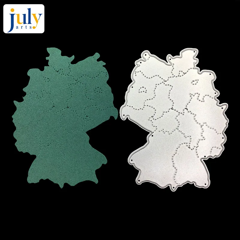 

Julyarts German Map Scrapbooking Dies Metal Stencils for DIY Scrapbooking Photo Album Decorative Embossing DIY Paper Cards