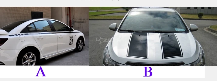 

For Classic Chevrolet Cruze Bonnet Stickers Body Modification Decorative Garland Waistline Stickers Z2CA114