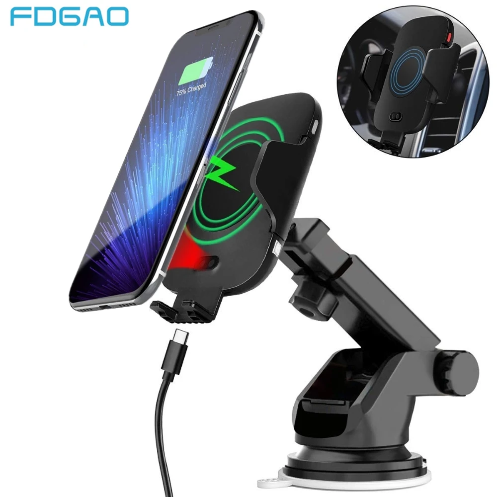 

FDGAO 10W Qi Wireless Charger For iPhone XS X 8 XR Samsung S10 S9 3 in 1 Fast Charging Dock Stand For Airpods Apple Watch 4 3 2