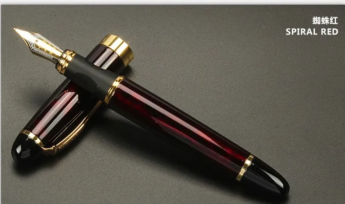 Jinhao X450 Роскошная красная с черной линией перьевая ручка высокого качества металлические чернильные ручки для офисных принадлежностей школьные принадлежности - Цвет: X