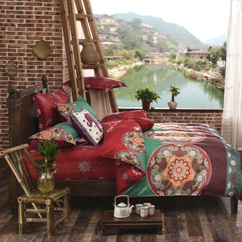 

Bohemia Classical Nationalities Style 4pcs Bedding Sets-Duvet Cover Set BedLinen Bed Set Bedclothes Pillowcase Queen