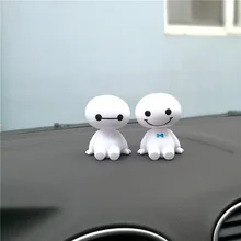 Неваляшка кукла робот Big Hero Baymax улыбка 1 шт. украшения авто наклейка милые цифры украшения кукол из мультфильмов орнамент подарки