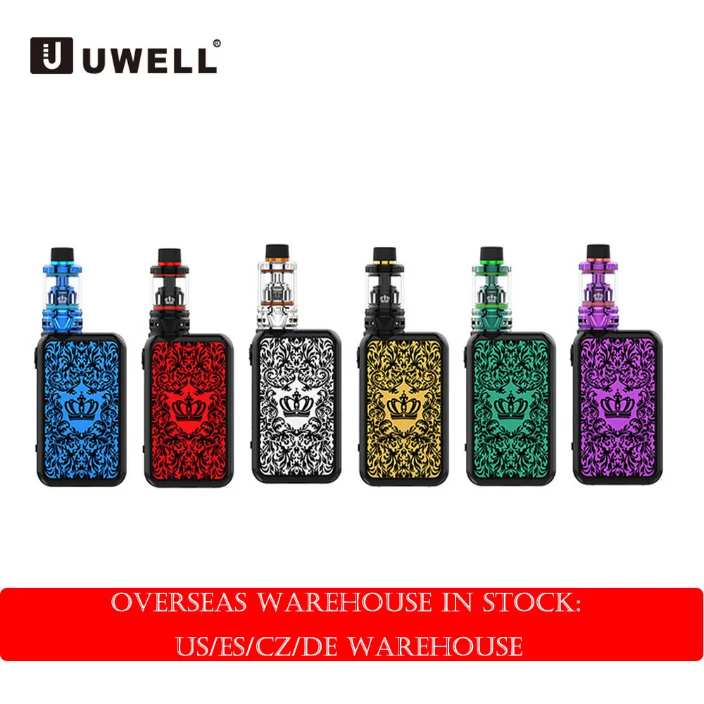 

Original Uwell Crown 4 Kit With 5ml/2ml Vape Tank Atomizer 200W No 18650 Box Mod Electronic Cigarette Large clouds Vaporizer