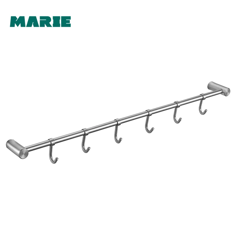 Bathroom Robe Hook 8 Hooks Stainless Steel 304 Polished Door Hanger Towel Hanger